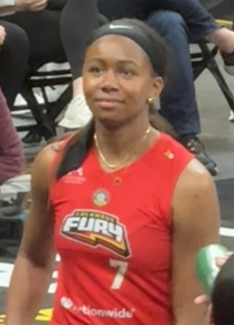 Columbus Fury volleyball player in an archival photograph