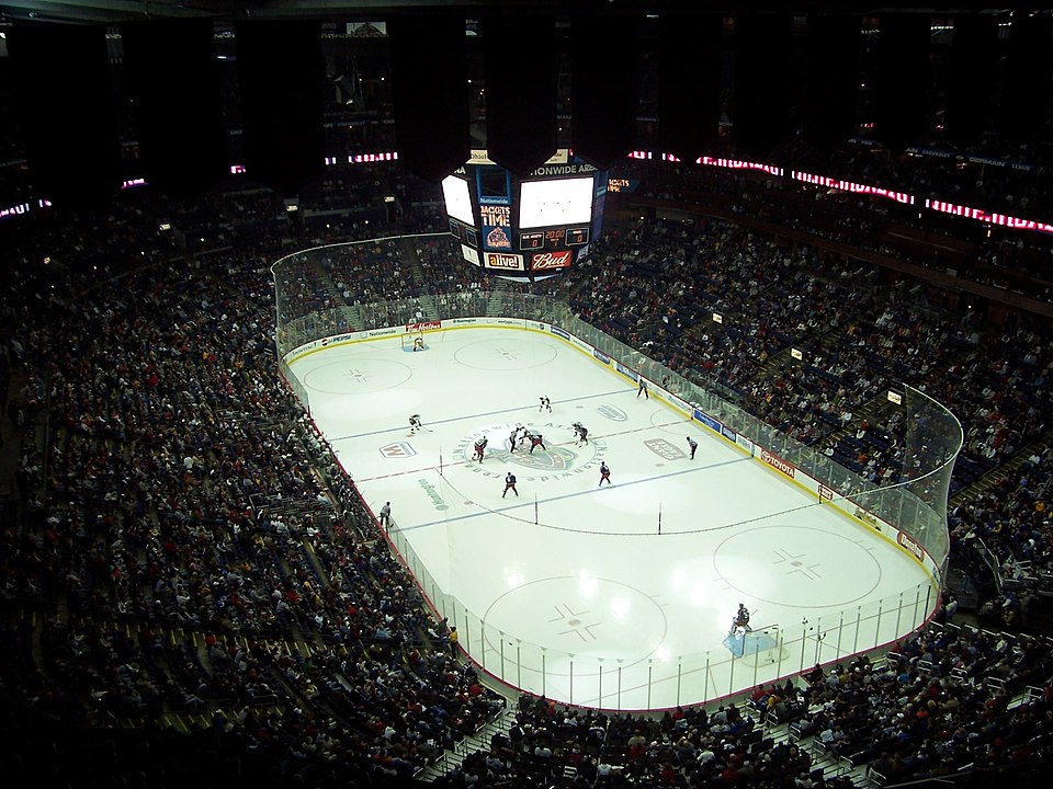 Hockey game at Nationwide Arena