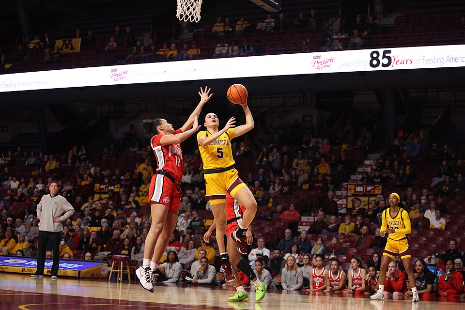 Ohio State women’s basketball in a past game at Minnesota